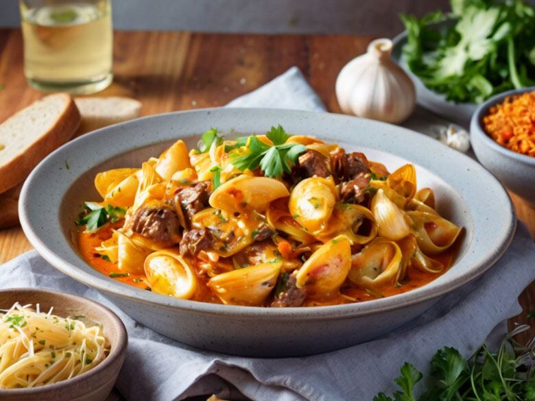 Creamy Beef and Shells Recipe