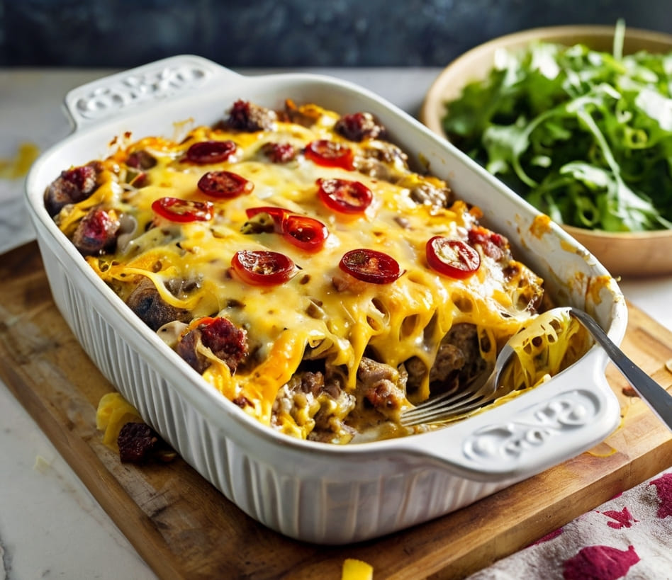 Keto Cheeseburger Casserole Recipe
