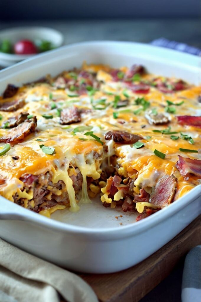 Low-Carb Bacon Cheeseburger Casserole Recipe