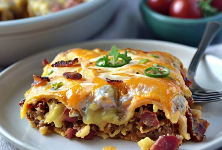 Low-Carb Bacon Cheeseburger Casserole Recipe
