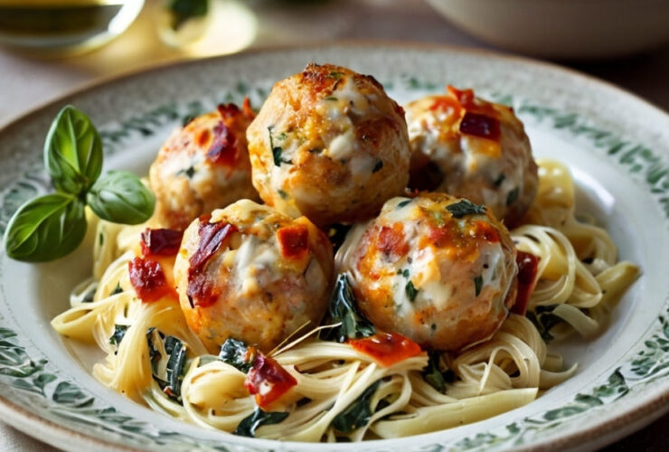 Baked Chicken Ricotta Meatballs Recipe