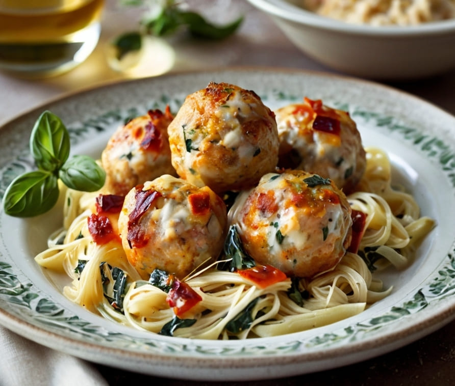 Baked Chicken Ricotta Meatballs Recipe