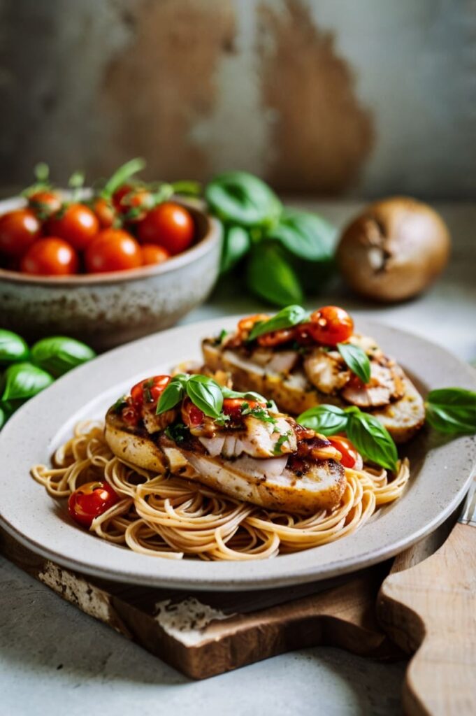 Bruschetta Chicken Pasta Recipe