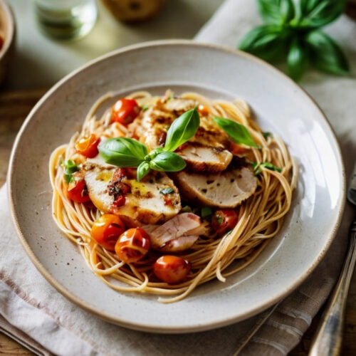 Bruschetta Chicken Pasta Recipe