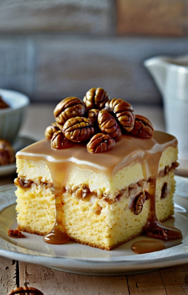 Butter Pecan Praline Poke Cake Recipe