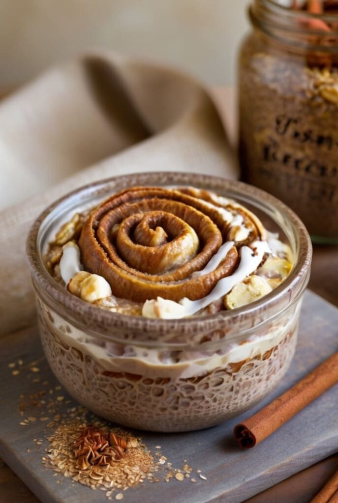 Cinnamon Roll Overnight Oats Recipe