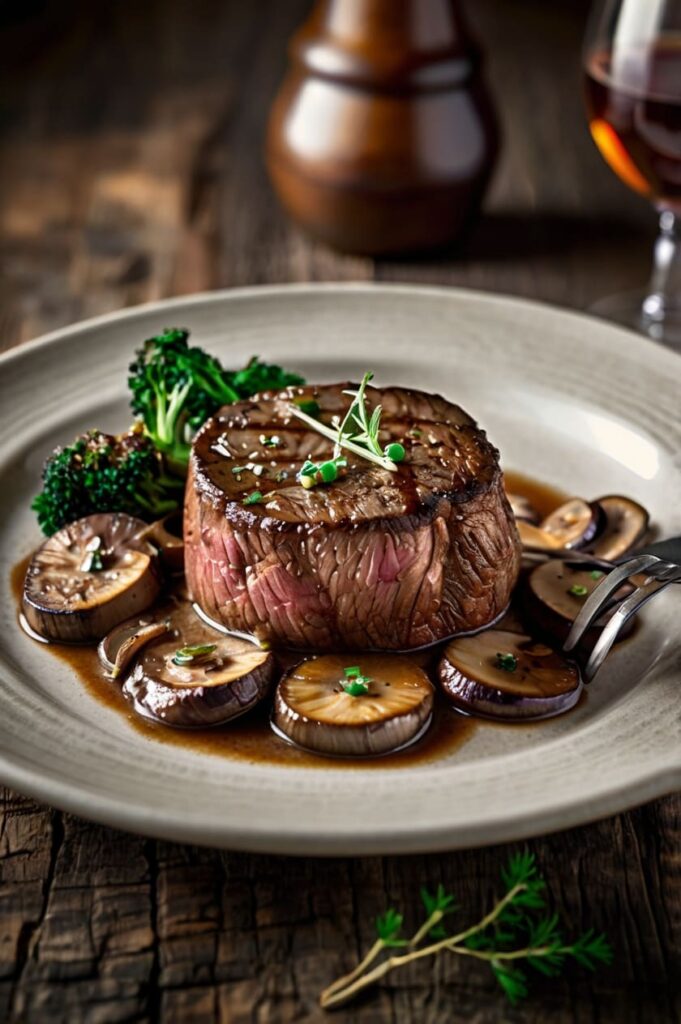 Filet Mignon in Mushroom Wine Sauce Recipe