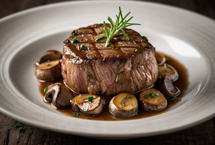 Filet Mignon in Mushroom Wine Sauce Recipe