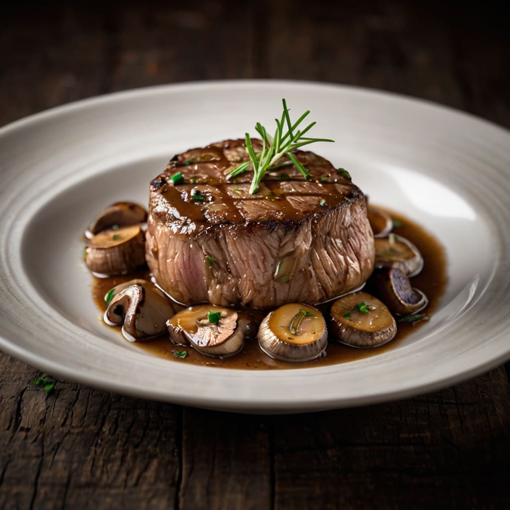 Filet Mignon in Mushroom Wine Sauce Recipe