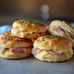 Ham And Cheese Butter Swim Biscuits Recipe