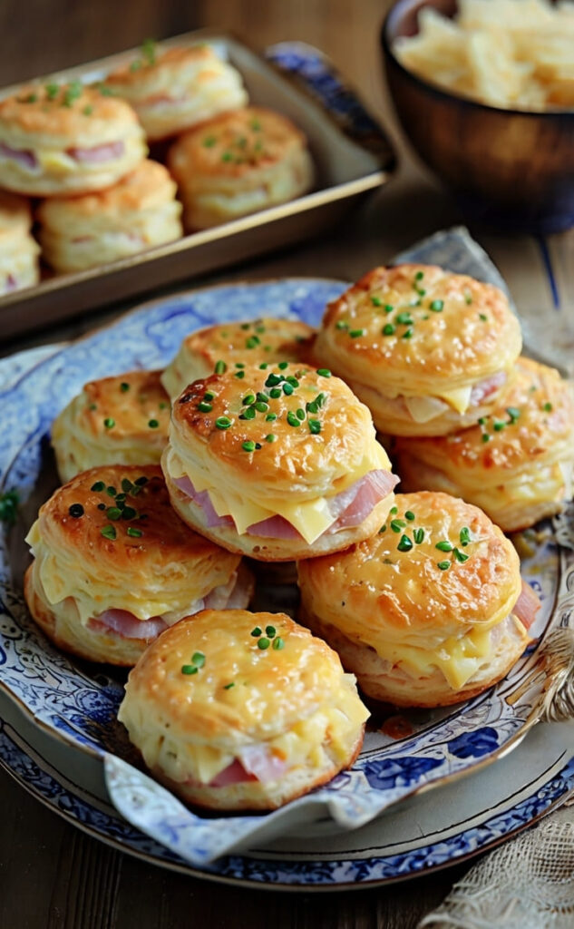 Ham And Cheese Butter Swim Biscuits Recipe