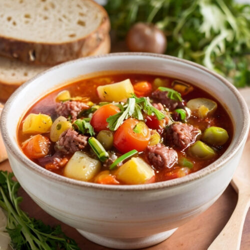 Hamburger Vegetable Soup Recipe