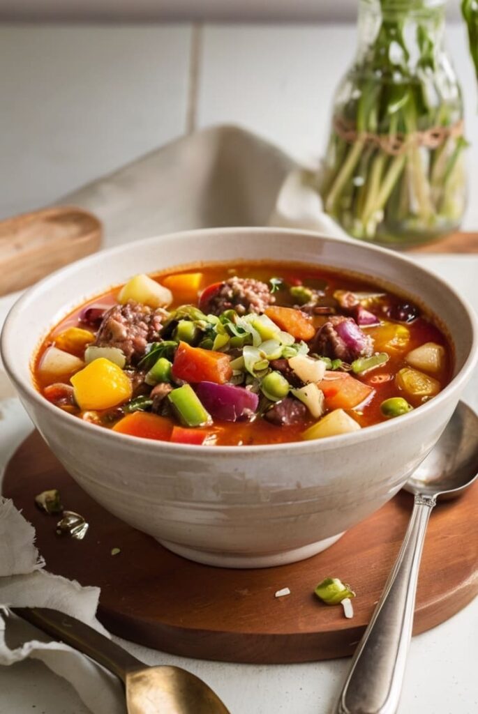 Hamburger Vegetable Soup Recipe