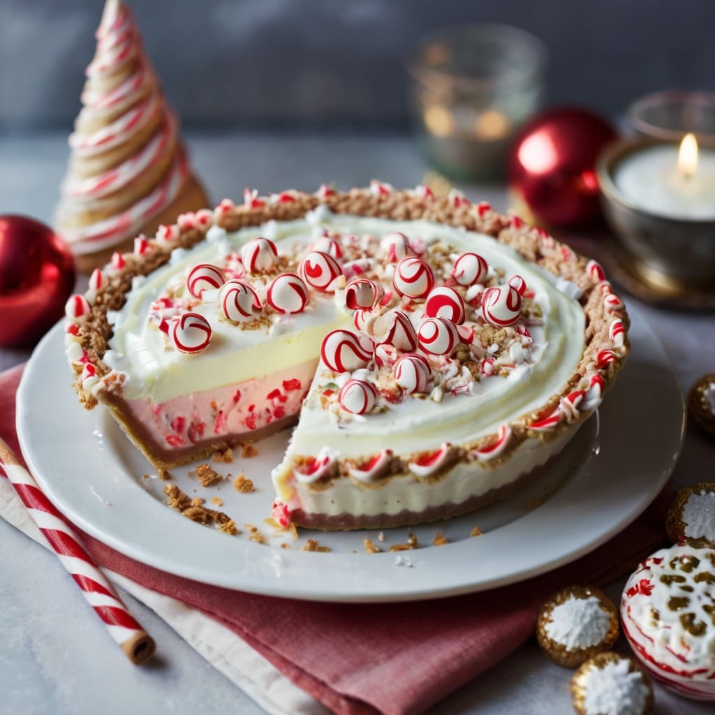 No Bake Candy Cane Pie Recipe