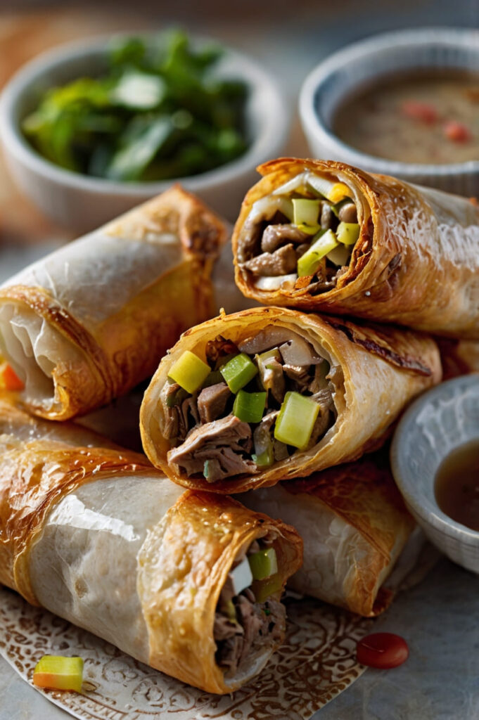 Philly Cheesesteak Egg Rolls Recipe