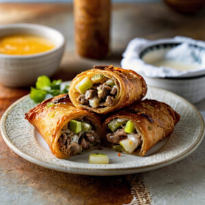 Philly Cheesesteak Egg Rolls Recipe