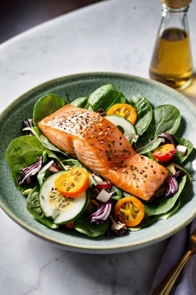 Salmon Spinach Super Salad