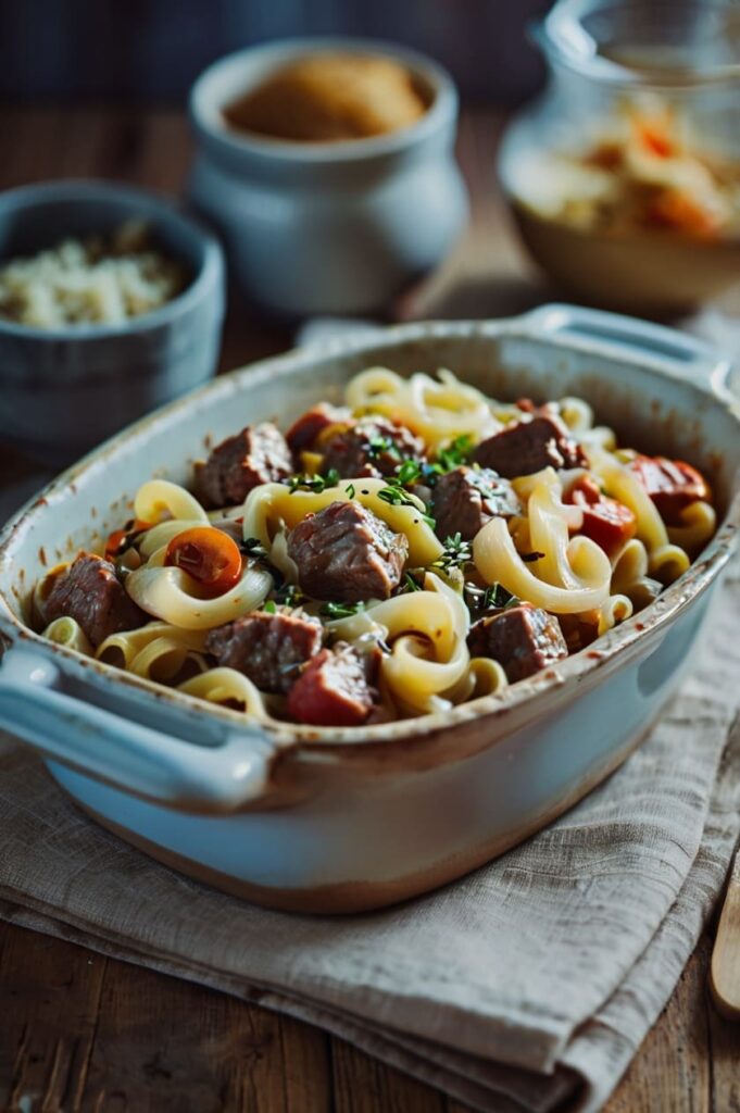 Sour Cream Beef Noodle Casserole Recipe