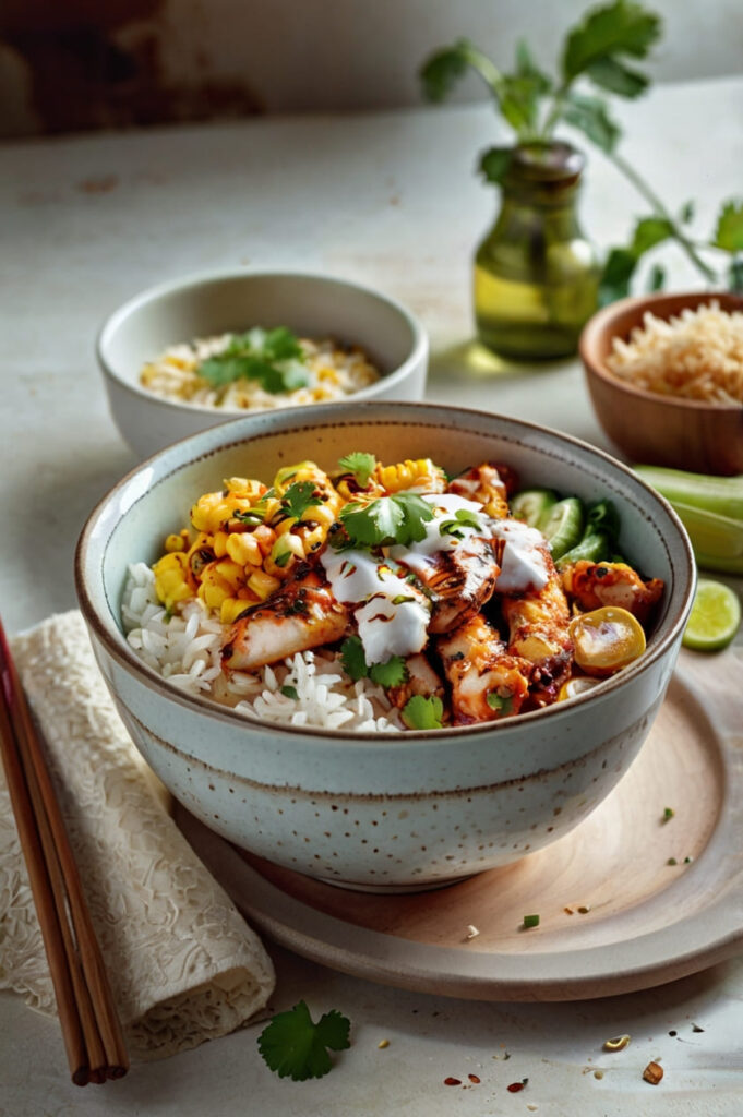 Street Corn Chicken Rice Bowl Recipe