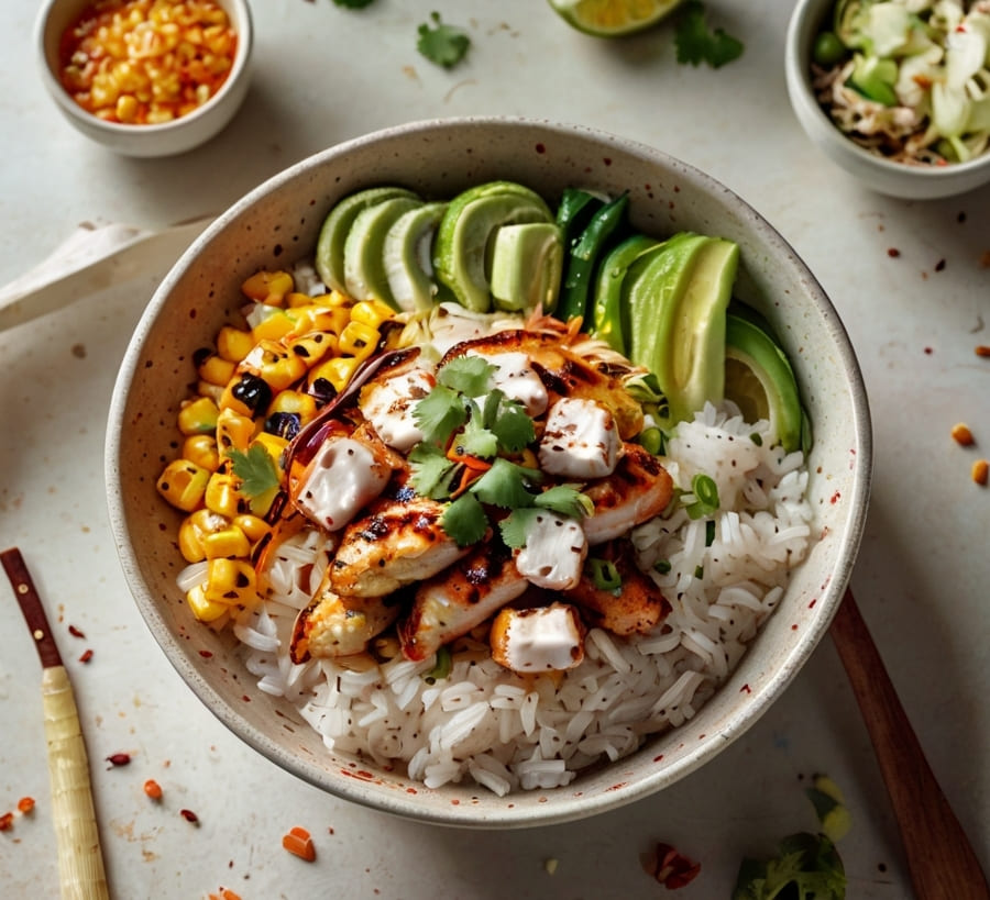 Street Corn Chicken Rice Bowl Recipe
