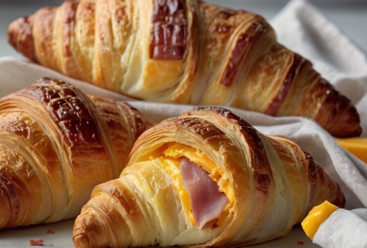 Baked Ham And Cheese Croissants Recipe