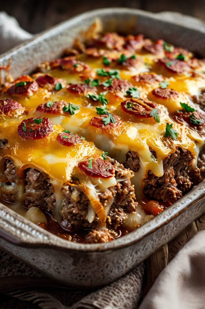 Cheesy Loaded Meatloaf Casserole Recipe