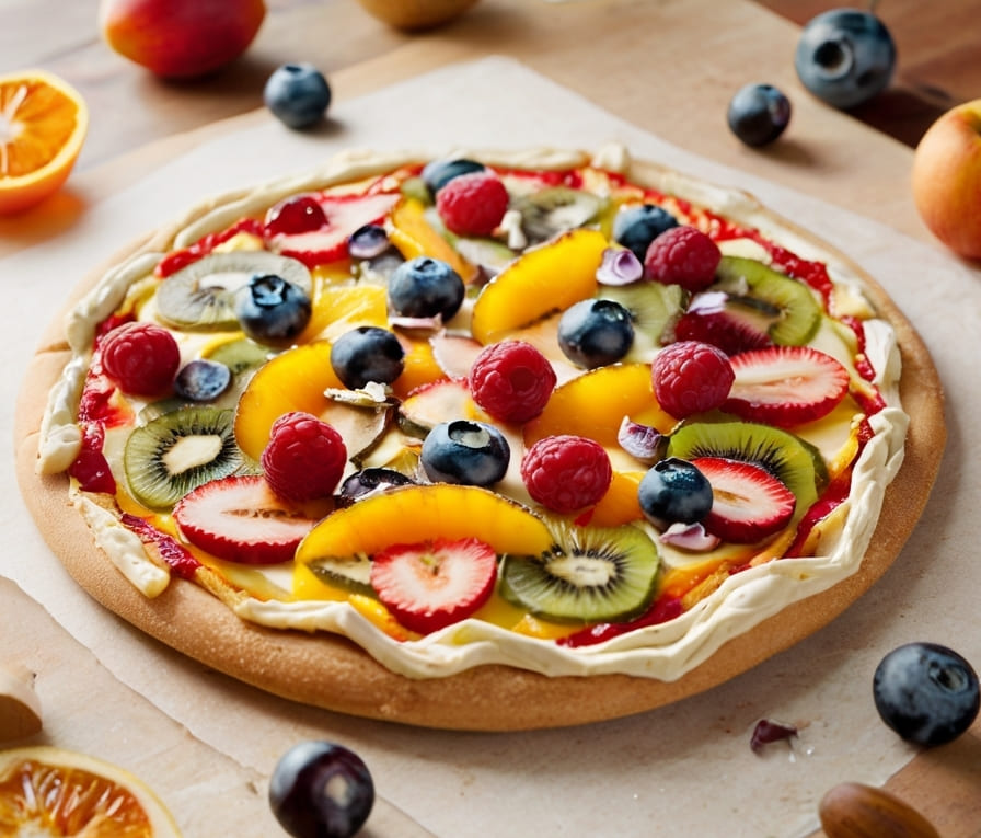 Classic Fruit and Cream Cheese Pizza
