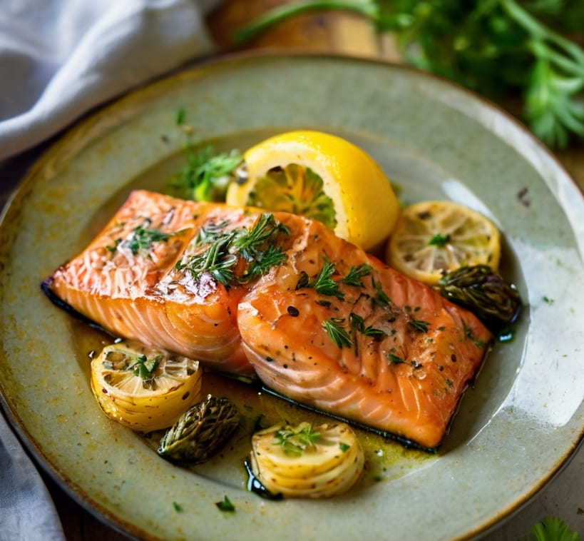 Garlic Butter Baked Salmon Recipe