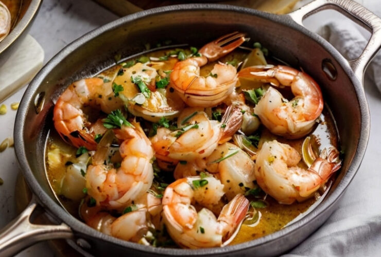 Garlic Butter Shrimp Skillet