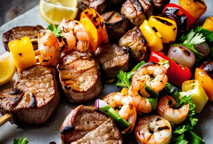 Grilled Steak & Shrimp Kabobs Recipe