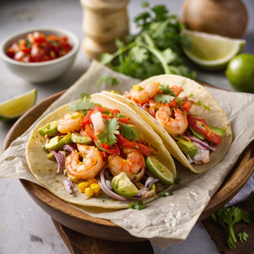 Spicy Cajun Shrimp Tacos